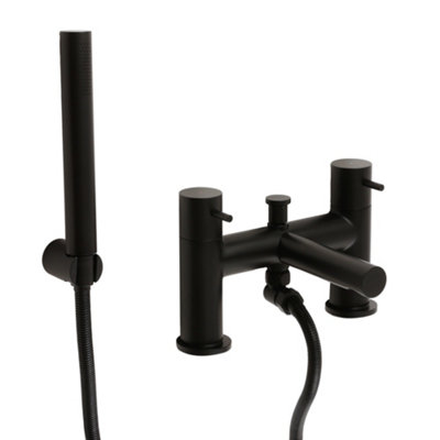 Homestylestore Black Bath Shower Mixer Tap Hand Shower Handset Kit from B&Q