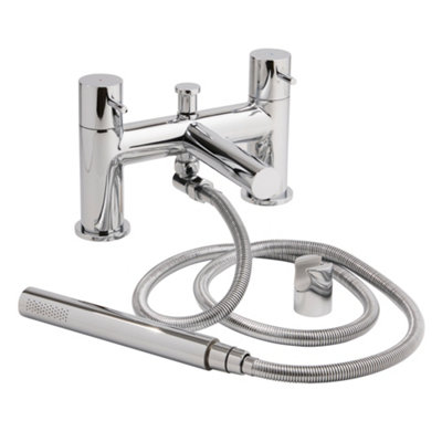 Homestylestore Chrome Bath Shower Mixer Tap Hand Shower Handset Kit from B&Q