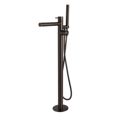 Homestylestore Black Nickel Freestanding Bath Shower Mixer Tap Hand Shower Handset Kit from B&Q