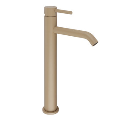 Homestylestore Sand High Rise Mono Bathroom Basin Mixer Tap Lever Handle from B&Q