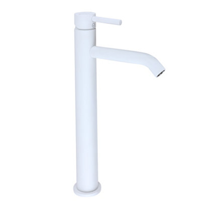 Homestylestore Chalk High Rise Mono Bathroom Basin Mixer Tap Lever Handle from B&Q