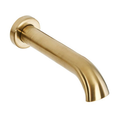 Homestylestore Brushed Brass Wall Mounted Basin Spout from B&Q