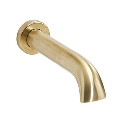 Homestylestore Brushed Brass Wall Mounted Bath Filler Spout from B&Q