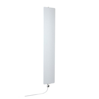 Homestylestore White Single Flat Panel Wifi Electric Vertical Designer Radiator 1800 X 300mm from B&Q