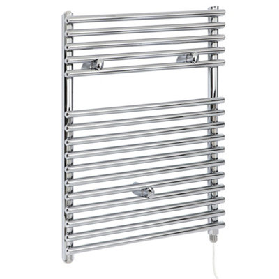 Homestylestore Chrome Bar On Bar Heated Towel Rail Radiator 730 X 450mm from B&Q