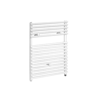 Homestylestore White Bar On Bar Heated Towel Rail Radiator 730 X 450mm from B&Q