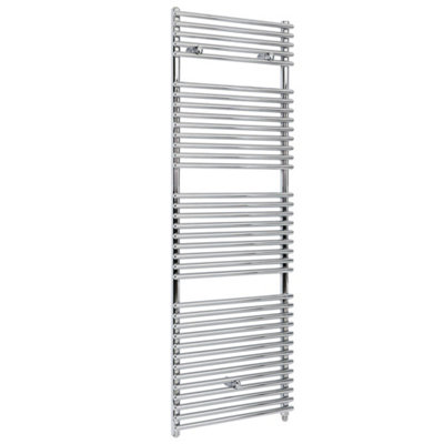 Homestylestore Chrome Bar On Bar Heated Towel Rail Radiator 1738 X 450mm from B&Q