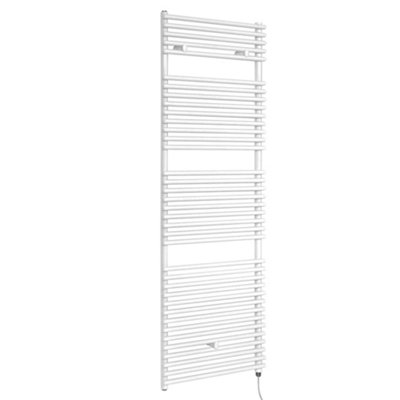 Homestylestore White Bar On Bar Heated Towel Rail Radiator 1738 X 450mm from B&Q