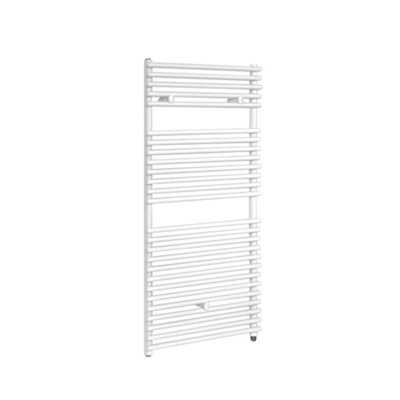 Homestylestore White Bar On Bar Heated Towel Rail 1190 X 600mm from B&Q