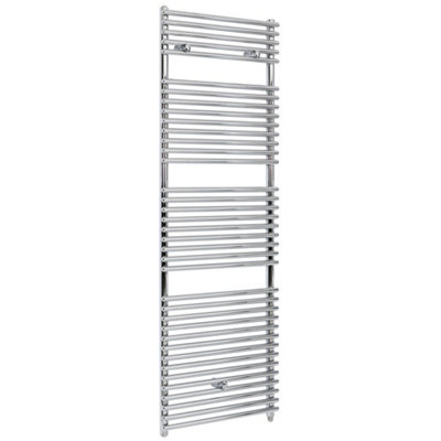 Homestylestore Chrome Bar On Bar Heated Towel Rail 1738 X 600mm from B&Q