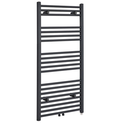 Homestylestore Anthracite Heated Towel Rail 1188 X 500mm from B&Q