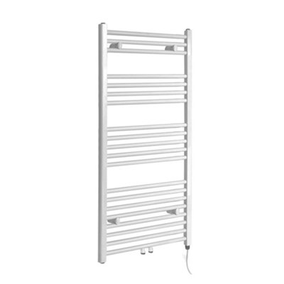 Homestylestore White Heated Towel Rail 1188 X 500mm from B&Q