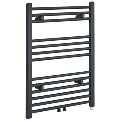 Homestylestore Anthracite Heated Towel Rail 803 X 500mm from B&Q
