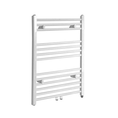 Homestylestore White Heated Towel Rail 803 X 500mm from B&Q