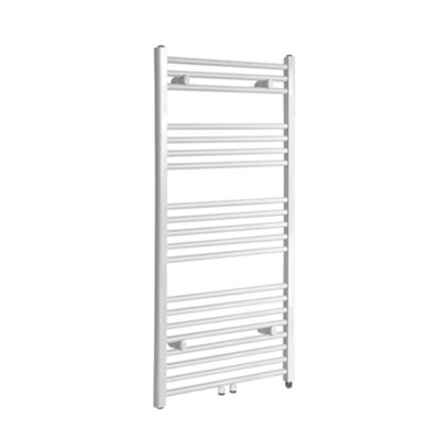 Homestylestore White Heated Towel Rail 1188 X 600mm from B&Q