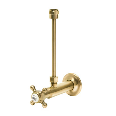 Homestylestore Brushed Brass Toilet Cistern Shut Off Valve from B&Q