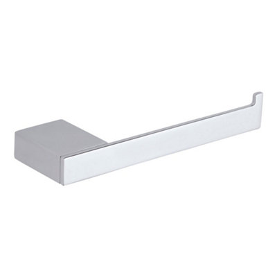 Homestylestore Chrome Wall Mounted Square Bathroom Toilet Roll Holder from B&Q