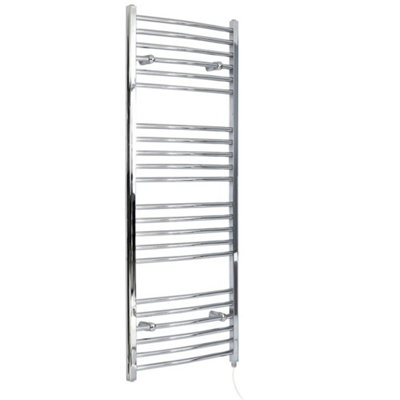 Homestylestore Chrome Curved Bar Heated Towel Rail Radiator 1600 X 500mm from B&Q