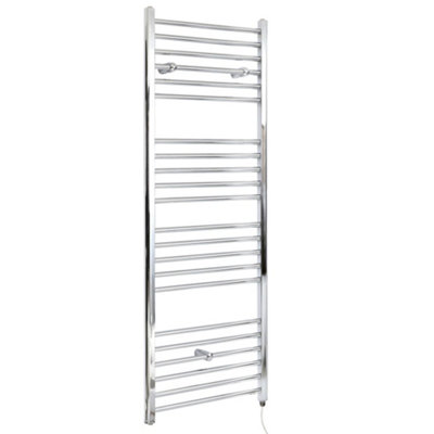 Homestylestore Chrome Straight Bar Heated Towel Rail 1600 X 600mm from B&Q