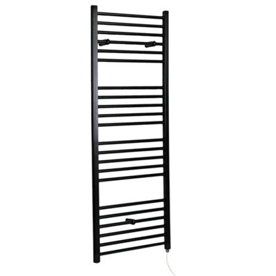 Homestylestore Black Straight Bar Heated Towel Rail Radiator 1600 X 600mm from B&Q
