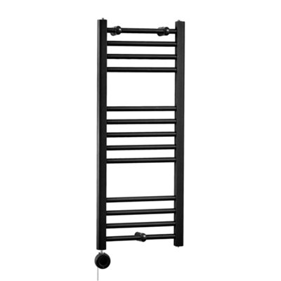 Homestylestore Black Straight Ladder Wifi Electric Heated Towel Rail 1000 X 400mm from B&Q