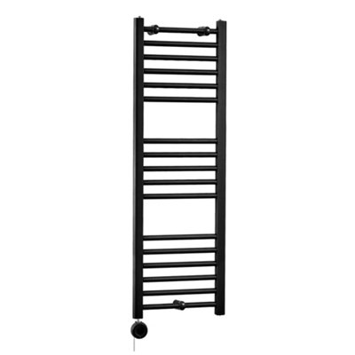 Homestylestore Black Straight Ladder Wifi Electric Heated Towel Rail 1200 X 400mm from B&Q