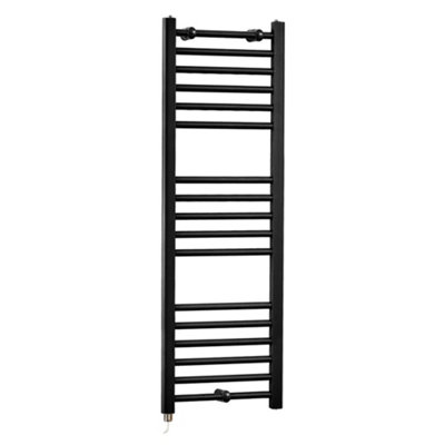 Homestylestore Black Straight Ladder Electric Heated Towel Rail 1200 X 400mm from B&Q