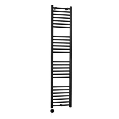 Homestylestore Black Straight Ladder Wifi Electric Heated Towel Rail 1800 X 400mm from B&Q