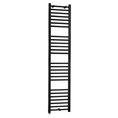 Homestylestore Black Straight Ladder Electric Heated Towel Rail 1800 X 400mm from B&Q