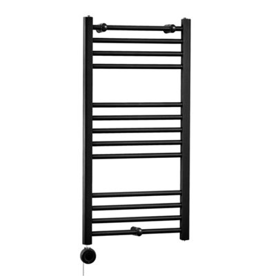 Homestylestore Black Straight Ladder Wifi Electric Heated Towel Rail 1000 X 500mm from B&Q