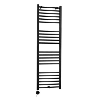 Homestylestore Black Straight Ladder Wifi Electric Heated Towel Rail 1600 X 500mm from B&Q