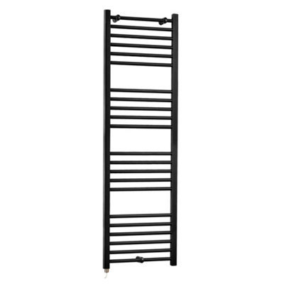 Homestylestore Black Straight Ladder Electric Heated Towel Rail 1600 X 500mm from B&Q
