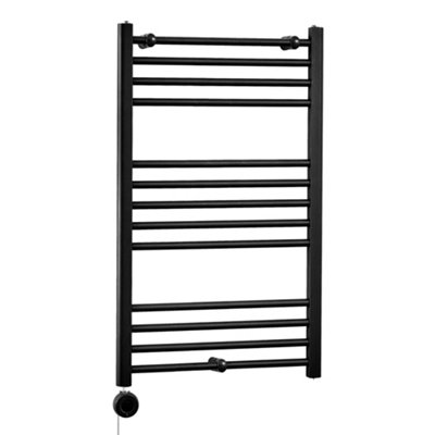 Homestylestore Black Straight Ladder Wifi Electric Heated Towel Rail 1000 X 600mm from B&Q