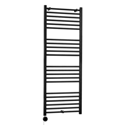 Homestylestore Black Straight Ladder Wifi Electric Heated Towel Rail 1600 X 600mm from B&Q
