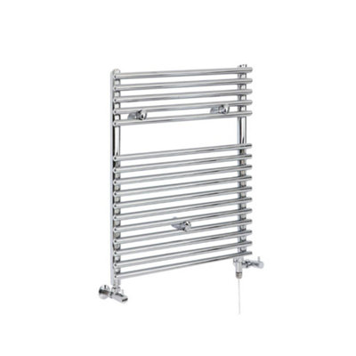 Homestylestore Chrome Dual Fuel Electric Bar On Bar Heated Towel Rail Radiator 730 X 450mm from B&Q