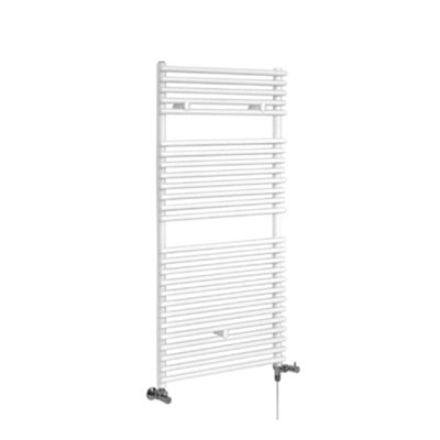 Homestylestore White Dual Fuel Electric Bar On Bar Heated Towel Rail Radiator 1190 X 450mm from B&Q