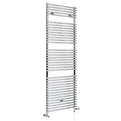 Homestylestore Chrome Dual Fuel Electric Bar On Bar Heated Towel Rail Radiator 1738 X 450mm from B&Q