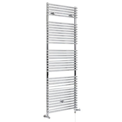 Homestylestore Chrome Dual Fuel Electric Bar On Bar Heated Towel Rail Radiator 1738 X 600mm from B&Q