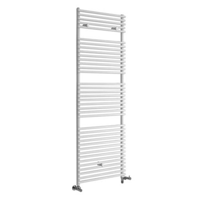 Homestylestore White Dual Fuel Electric Bar On Bar Heated Towel Rail Radiator 1738 X 600mm from B&Q