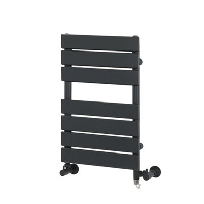 Homestylestore Anthracite Dual Fuel Flat Panel Electric Heated Towel Rail Radiator 600 X 400mm from B&Q