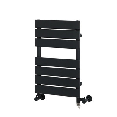 Homestylestore Black Dual Fuel Flat Panel Electric Heated Towel Rail Radiator 600 X 400mm from B&Q