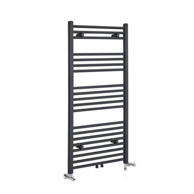 Homestylestore Anthracite Dual Fuel Electric Heated Towel Rail Radiator 1188 X 600mm from B&Q