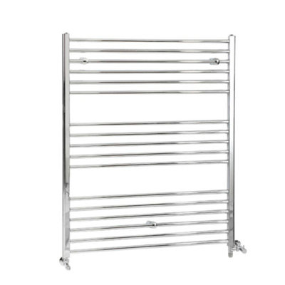 Homestylestore Chrome Dual Fuel Electric Straight Bar Heated Towel Rail Radiator 1200 X 1000mm from B&Q