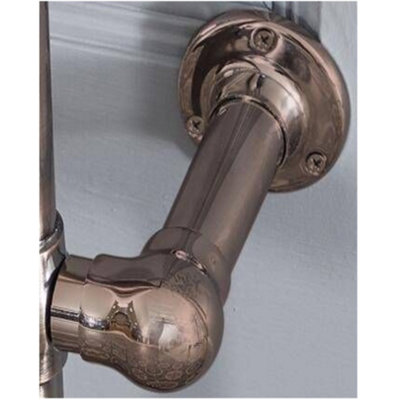 Homestylestore Brushed Bronze Electric Dual Fuel Heated Towel Rail Radiator Element Cable Masking Cover from B&Q