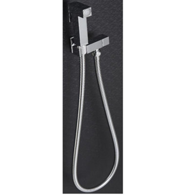 Homestylestore Chrome Manual Wall Hung Douche Shower Toilet Kit And Wall Bracket from B&Q