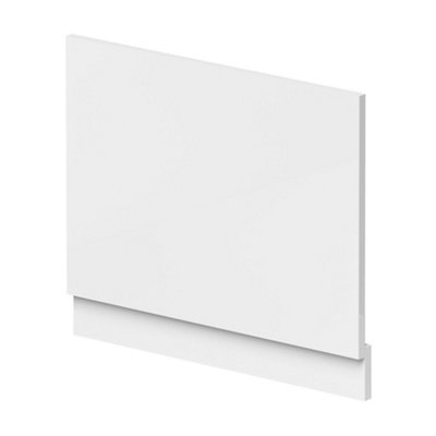 Homestylestore White Waterproof Straight Bath End Panel 800mm from B&Q