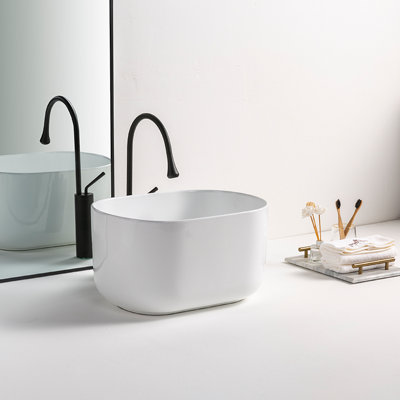 Homestylestore White Oval Countertop Bathroom Basin Sink 460 X 350mm from B&Q