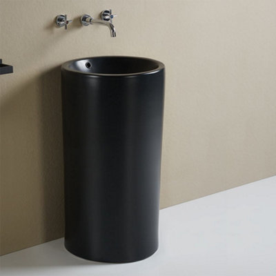 Homestylestore Graphite 460 X 445mm Freestanding Bathroom Basin Sink from B&Q