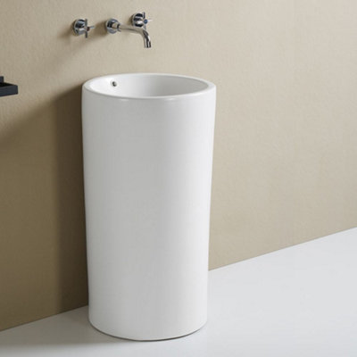 Homestylestore Chalk 460 X 445mm Freestanding Bathroom Basin Sink from B&Q