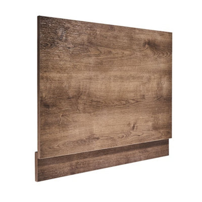 Homestylestore 680mm Chestnut Waterproof Straight Bath End Panel from B&Q